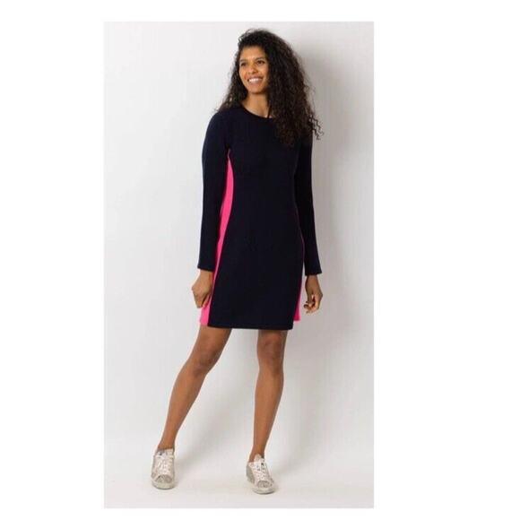 NWT Sail to Sable dark Navy and Pink Sweater Dress - Picture 4 of 16